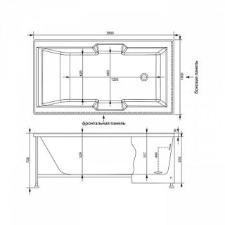 Панель фронтальная Aquanet Vega 190